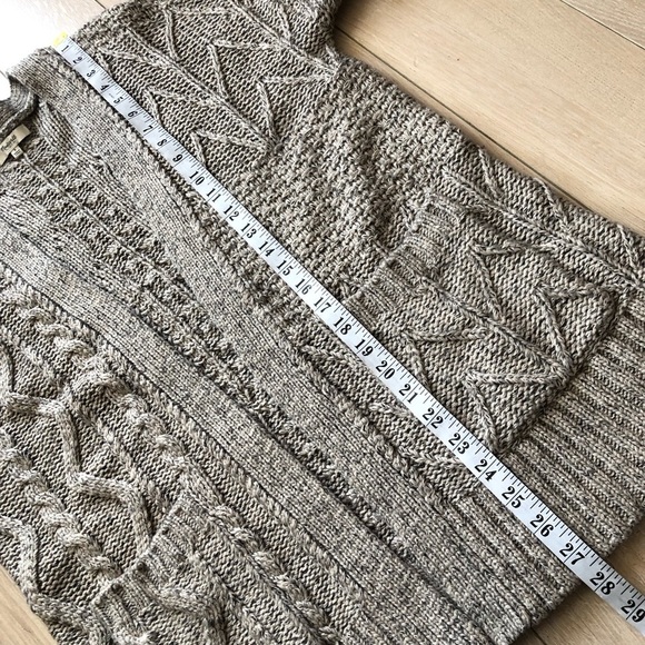 Madewell Wool Alpaca Blend Cable Knit Textured Open Front Cardigan Size S - Picture 7 of 12